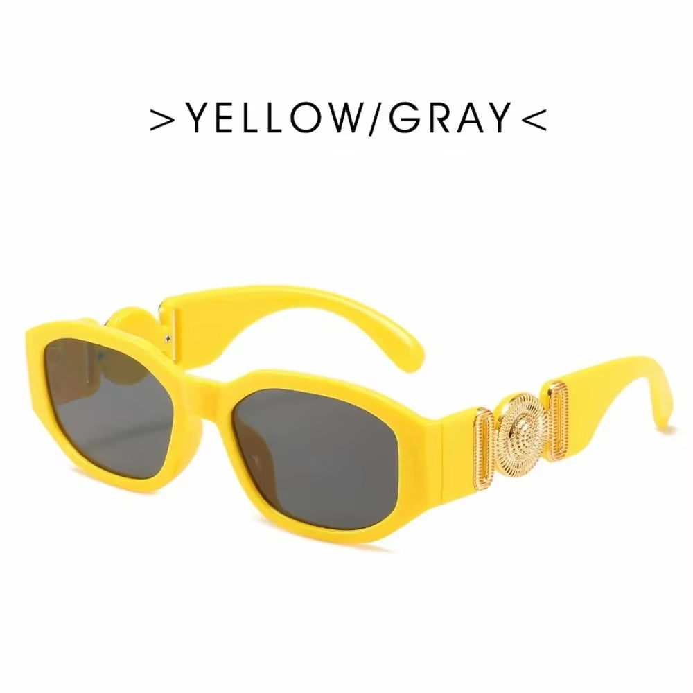 Fashion Brand Design Vintage Small Rectangle Sunglasses Women Retro Cutting Lens Gradient Square Sun Glasses Female UV400