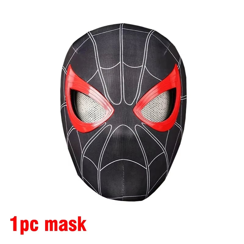 Spiderman Headgear Mask Cosplay Mobile Eye Mascara Miles Mask Spider Man 1:1 Elastic Toys Adults Children'S Gifts