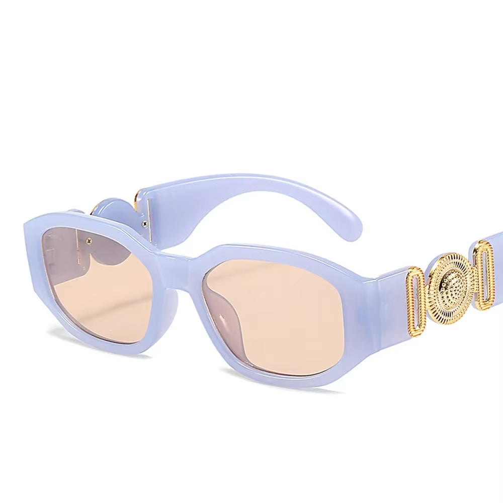 Fashion Brand Design Vintage Small Rectangle Sunglasses Women Retro Cutting Lens Gradient Square Sun Glasses Female UV400