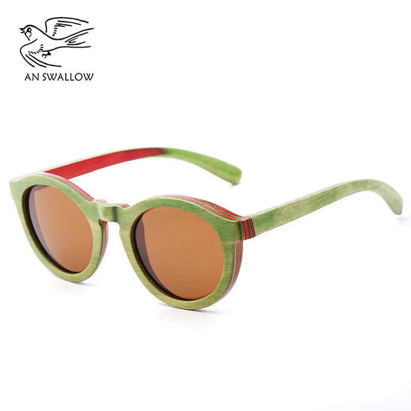 Retro Fashionuv Protection Sunglasses Unisex Fashion Accessories Bamboo Wooden Polarized Sunglasses,Sunglasses for Women