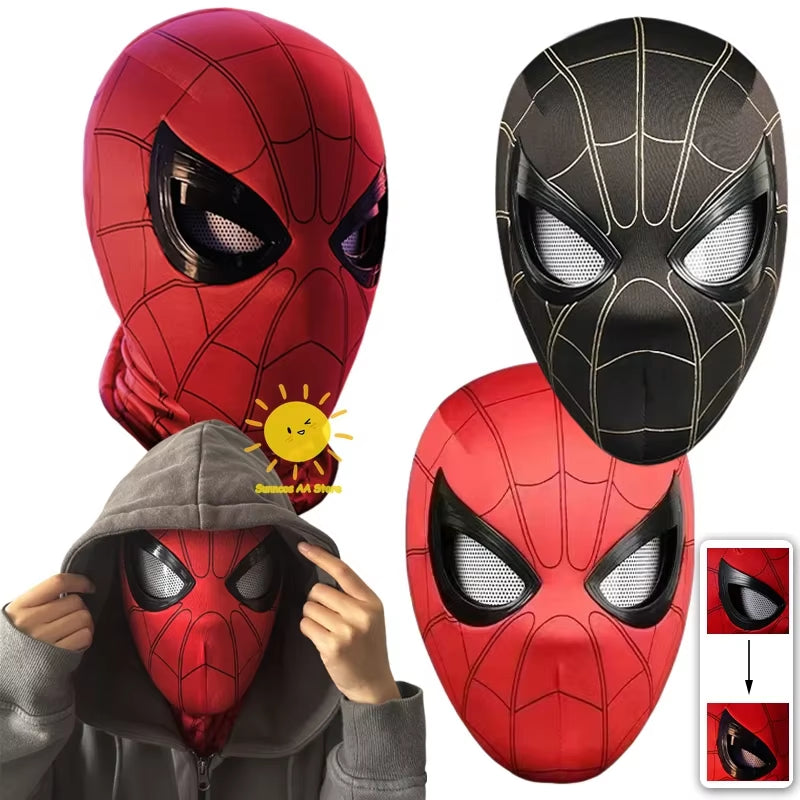 Spiderman Headgear Mask Cosplay Mobile Eye Mascara Miles Mask Spider Man 1:1 Elastic Toys Adults Children'S Gifts