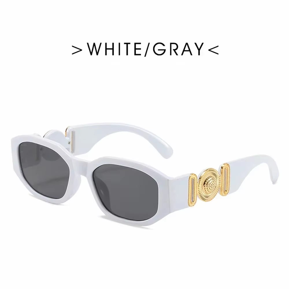 Fashion Brand Design Vintage Small Rectangle Sunglasses Women Retro Cutting Lens Gradient Square Sun Glasses Female UV400