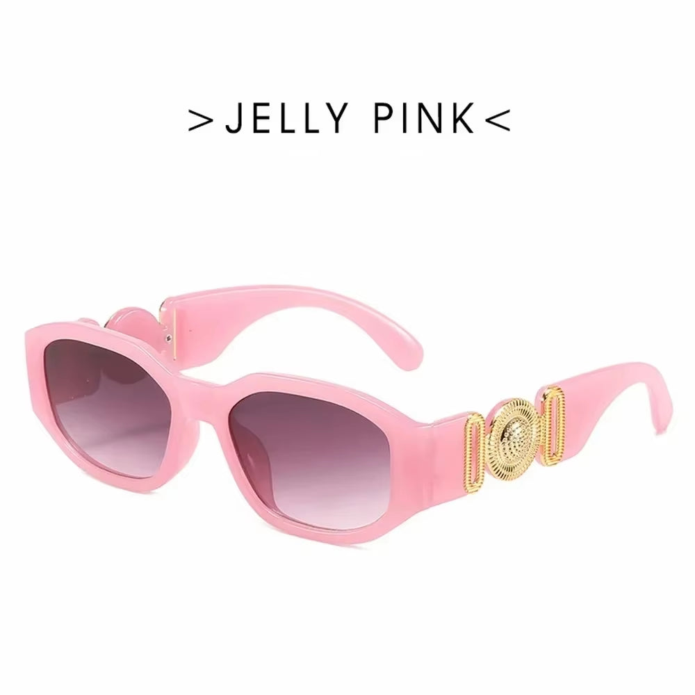 Fashion Brand Design Vintage Small Rectangle Sunglasses Women Retro Cutting Lens Gradient Square Sun Glasses Female UV400