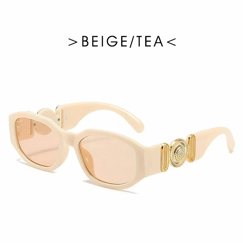 Fashion Brand Design Vintage Small Rectangle Sunglasses Women Retro Cutting Lens Gradient Square Sun Glasses Female UV400