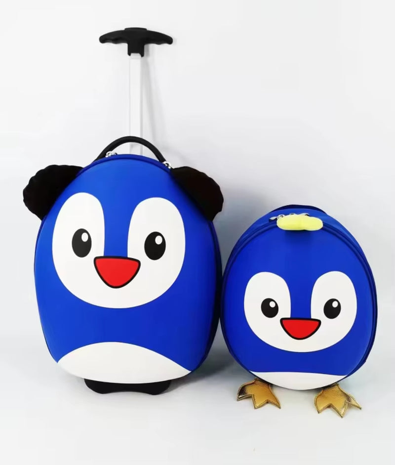 Kids Travel Suitcase Cartoon Suitcase for Boys Wheeled Suitcase for Girls Children Trolley Bags for Kid Rolling Luggage Suitcase