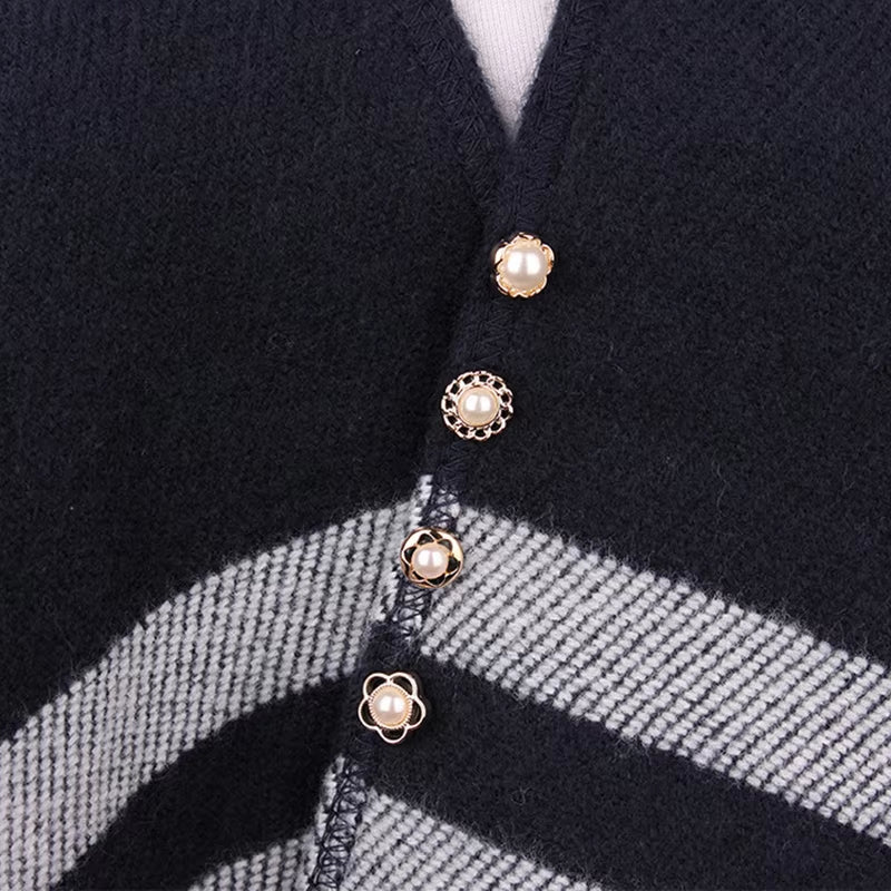 10Pcs/Lot Imitation Pearl Circle Brooch Pins PU Button Women Trendy Metal Sweater Collar Hijab Pin Brooch Jewelry Accessories 35