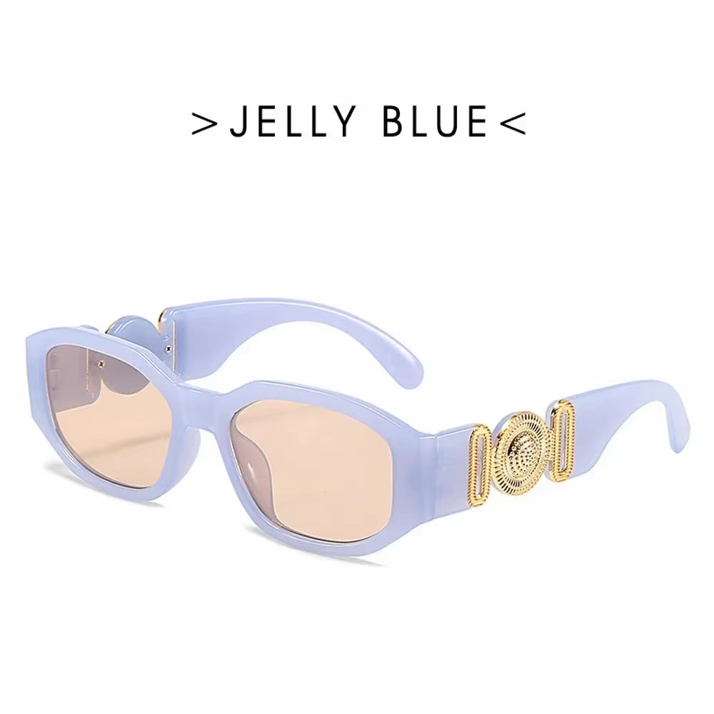 Fashion Brand Design Vintage Small Rectangle Sunglasses Women Retro Cutting Lens Gradient Square Sun Glasses Female UV400