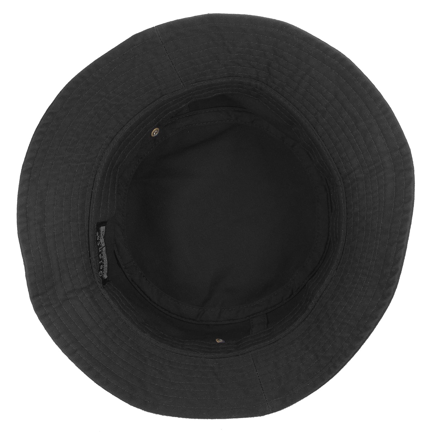 Bucket Hat 100% Cotton Packable Summer Travel Cap. Black-S/M